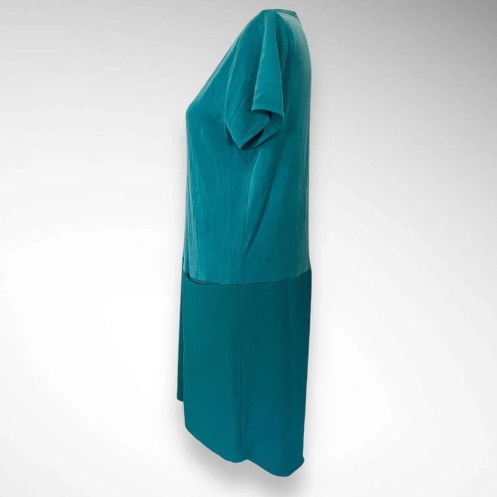 ANTHROPOLOGIE DOLAN LEFT COAST Teal Short Sleeve Shift Dress With Pockets |‎ NWT - Picture 7 of 8